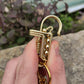 Handmade brass keychain - Buddhist bead