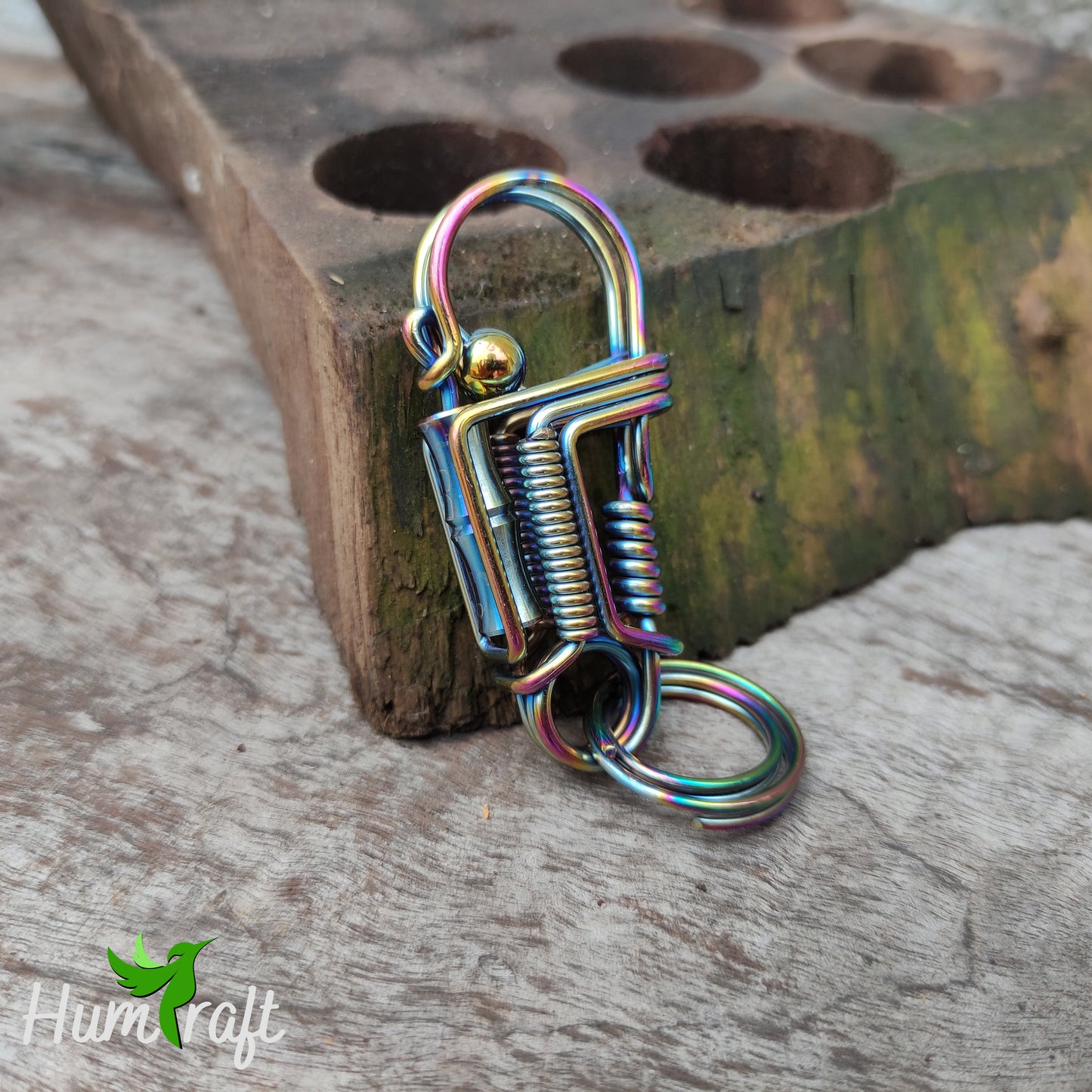 Handmade wire wrapped keychain