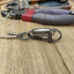 Damacus steel bullet keychain - Carabiner Keychain