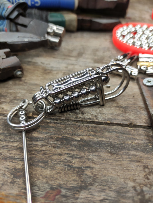 Stainless steel craft keychain | rope art keychain