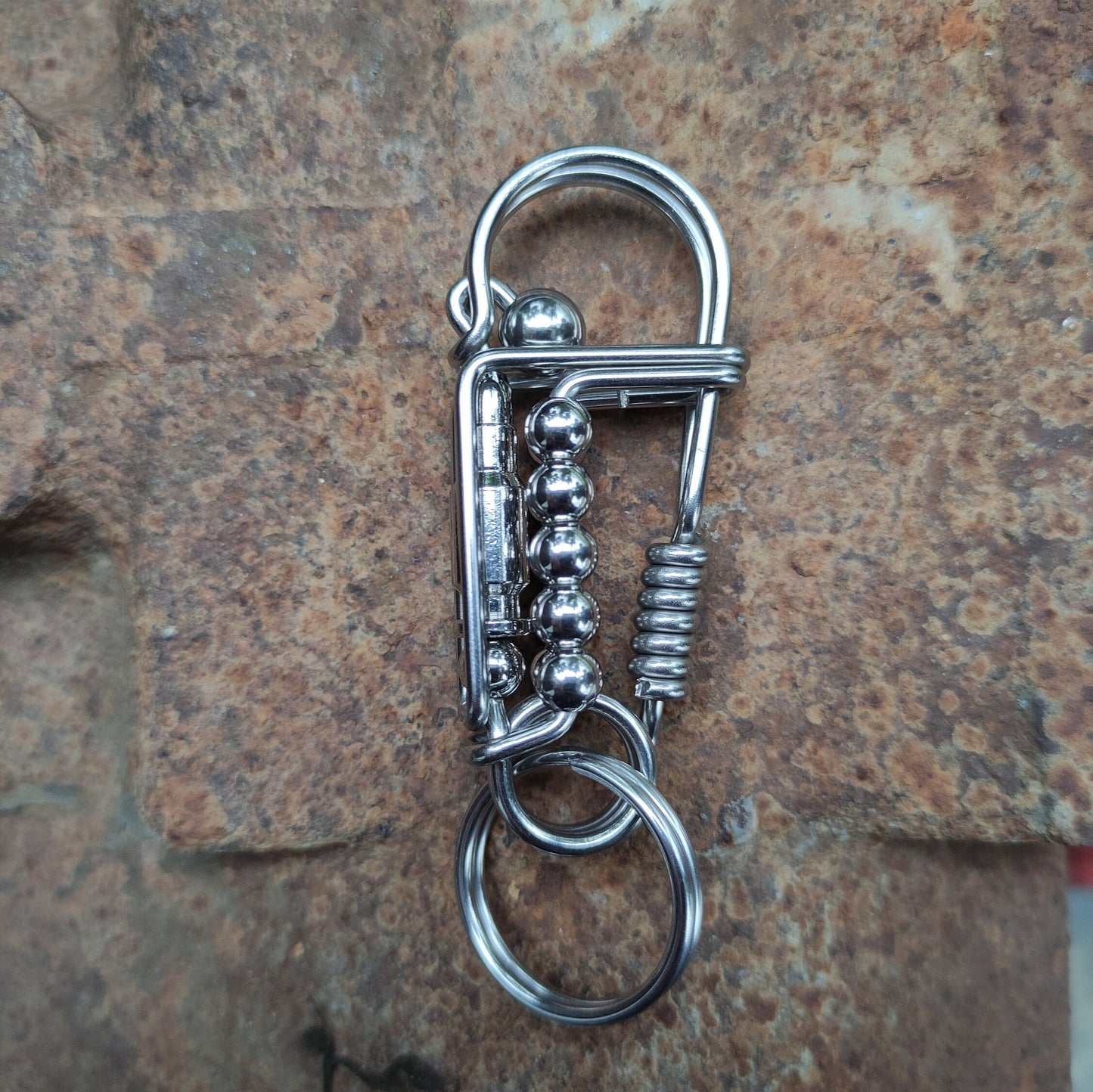 Elevate Your Style with Handcrafted Stainless Steel Carabiner Keychain - Infused with Hunting and Survival Themes