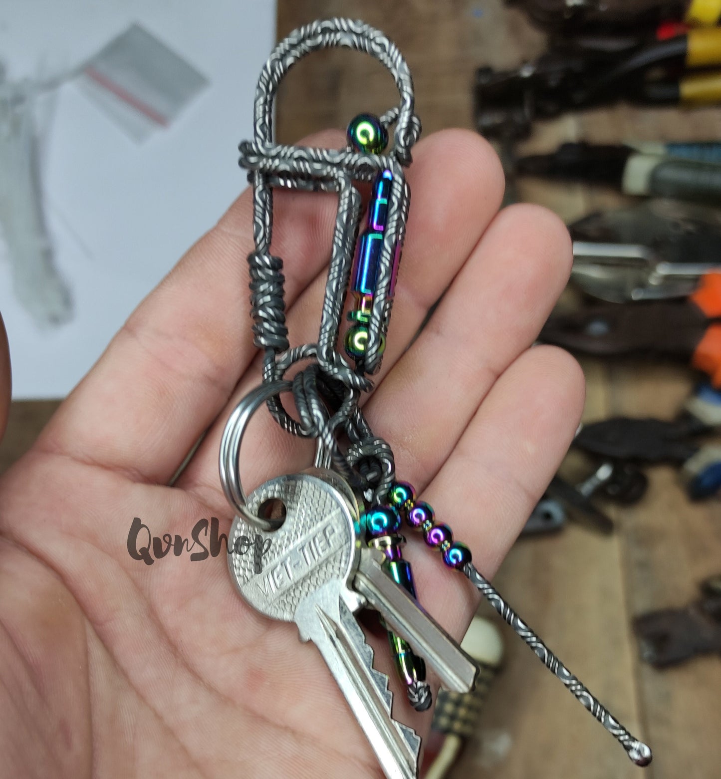 Handmade bullet keychain for dad - Infused with Hunting and Survival Themes | camping, mountain climbing, hunting backpack keychains