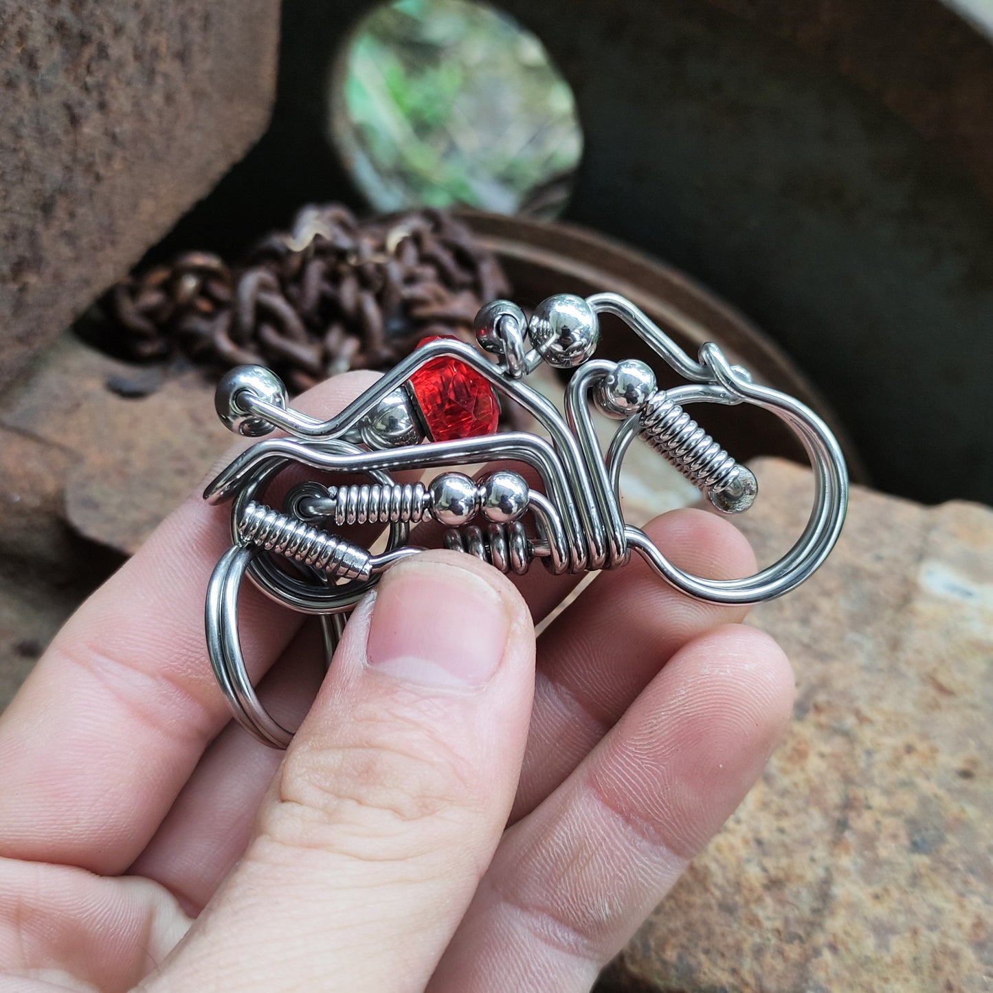 Handmade motorbike keychains - Men's accessories, personalized gifts for him, keychains for him, gift ideas, unique handmade gifts for men