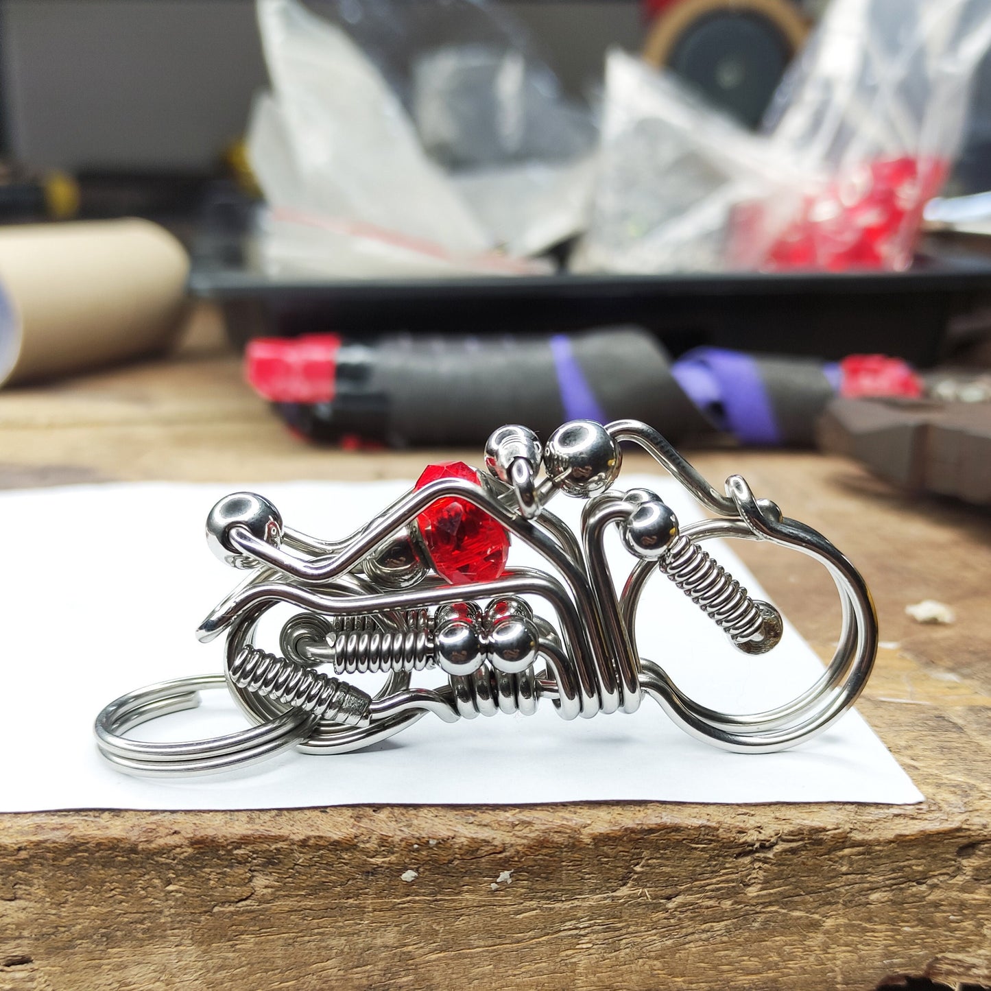 Handmade motorbike keychains - Men's accessories, personalized gifts for him, keychains for him, gift ideas, unique handmade gifts for men