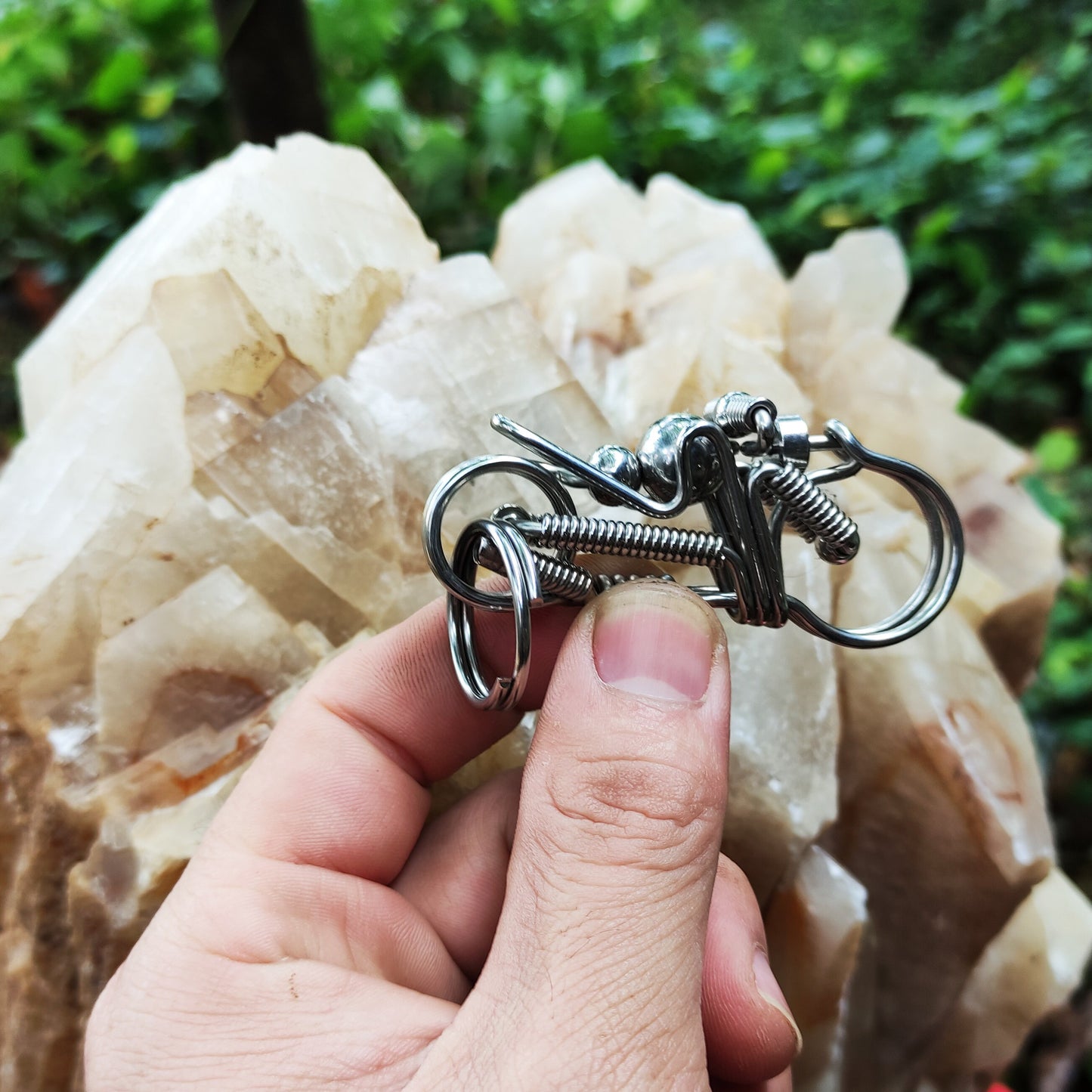 Custom creative handmade keychain with motorbike shape, gift for men USA, gift for groomsmen, gift for dad, gift for him or her