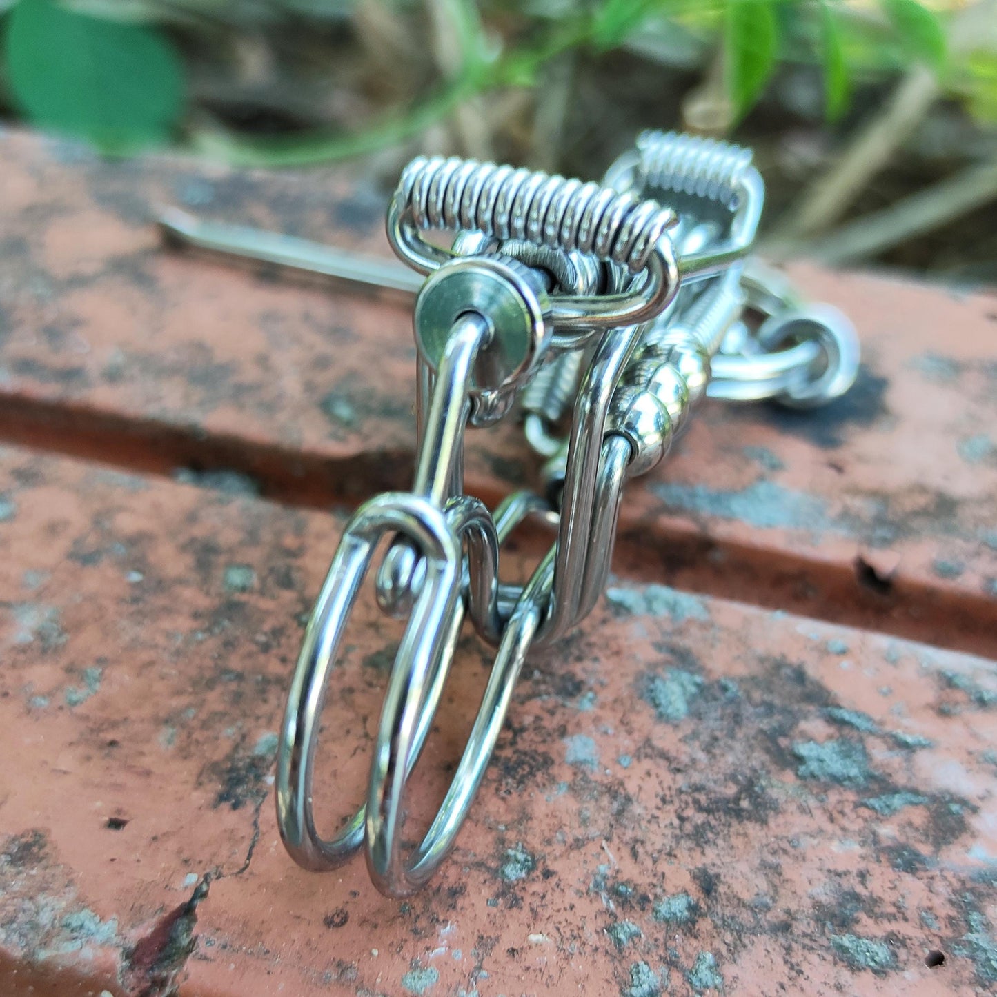 Harley-Style Motorcycle Keychain - Great Gift for Motorbike Lovers, Hikers, and Outdoor Explorers