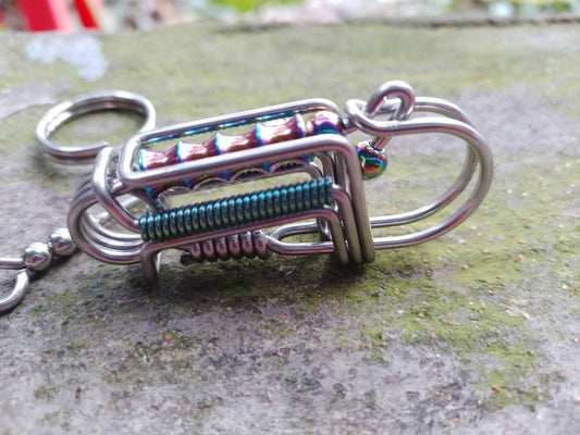 Stainless steel craft keychain  rope art keychain – Hum Crafts Art -  Handmade keychain from rope