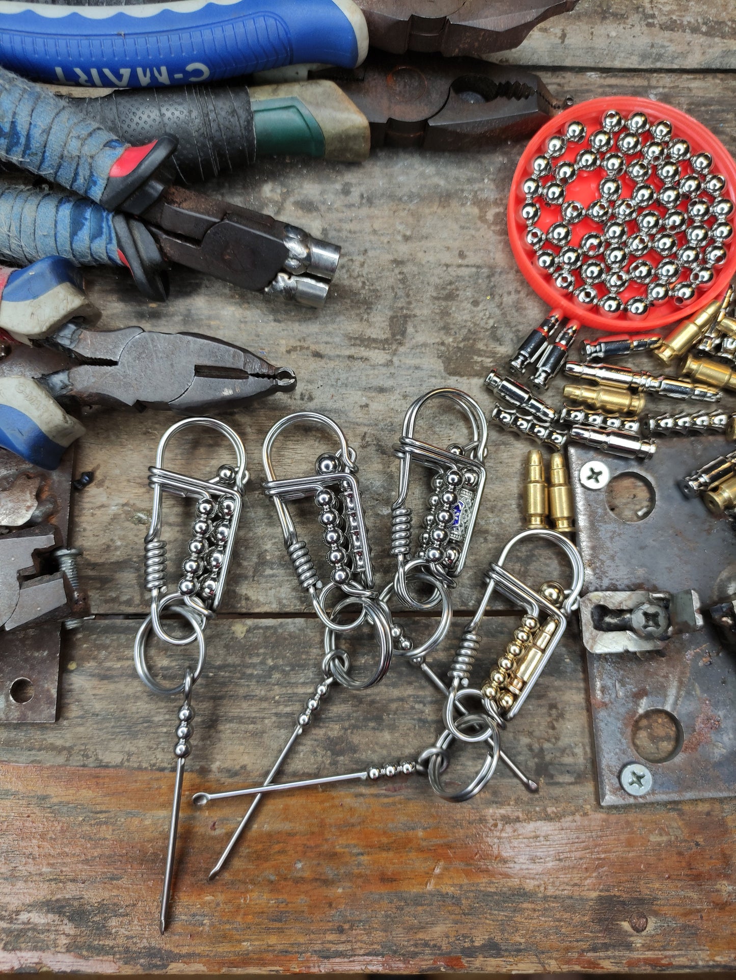 Stainless steel craft keychain  rope art keychain – Hum Crafts Art -  Handmade keychain from rope